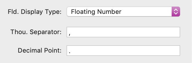 Floating Number Controls